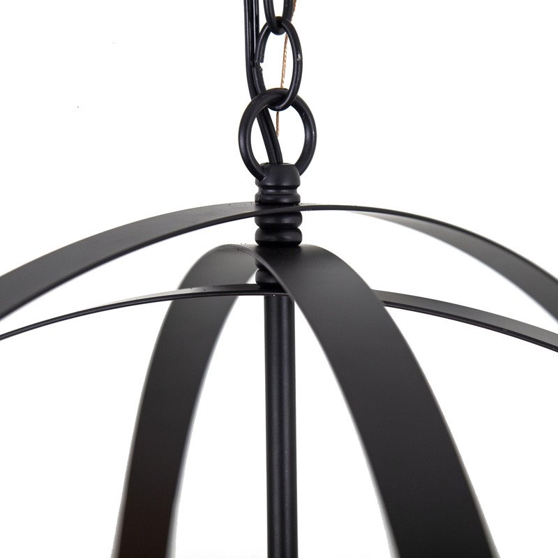 Yosemite Home Decor Tira 6-Light Metal Orb Chandelier in Matte Black