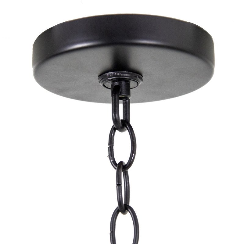 Yosemite Home Decor Tira 6-Light Metal Orb Chandelier in Matte Black