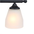 Yosemite Home Decor Jordan 2-Light Metal/Glass Vanity Light in Matte Black