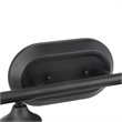 Yosemite Home Decor Jordan 2-Light Metal/Glass Vanity Light in Matte Black