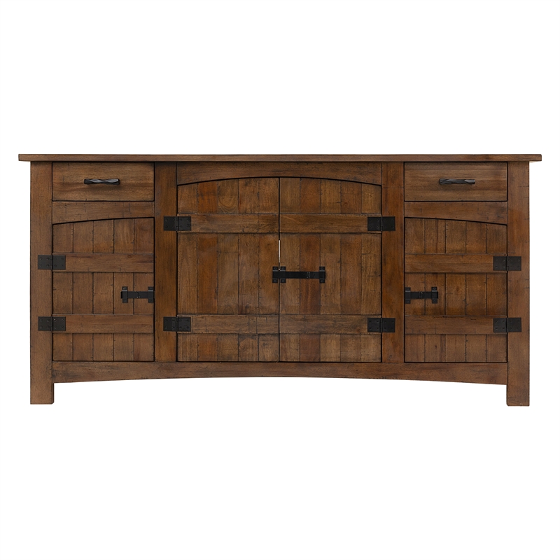 Yosemite Home Decor Hudson Large Wood Cabinet in Dark Antique Bronze