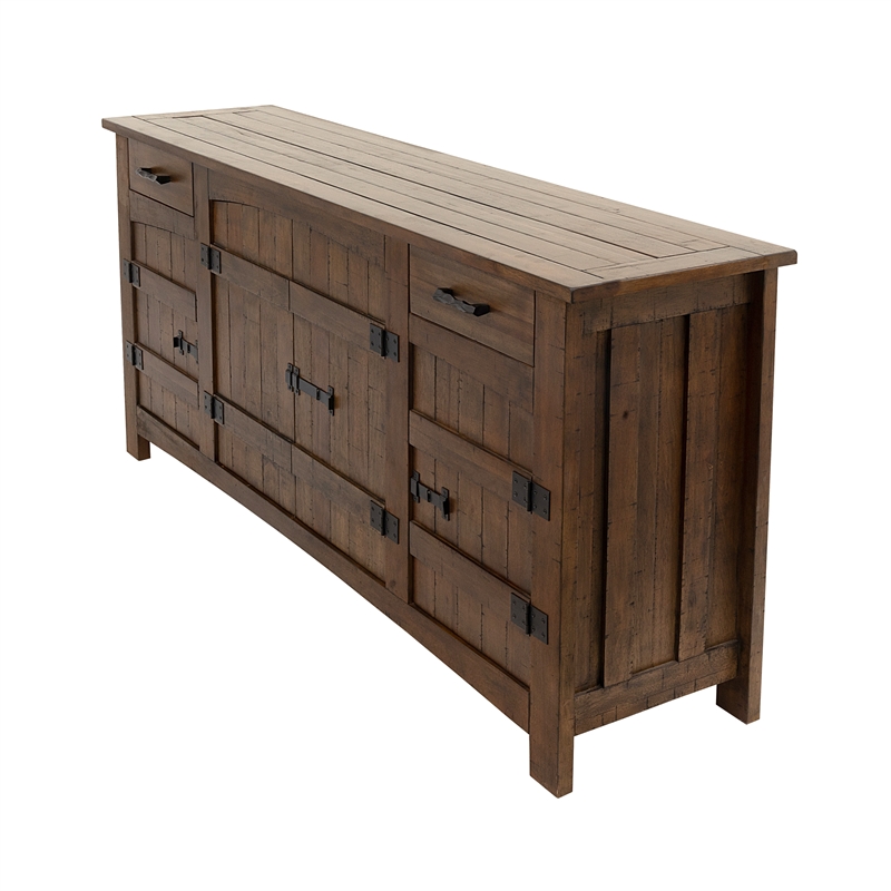 Yosemite Home Decor Hudson Large Wood Cabinet in Dark Antique Bronze
