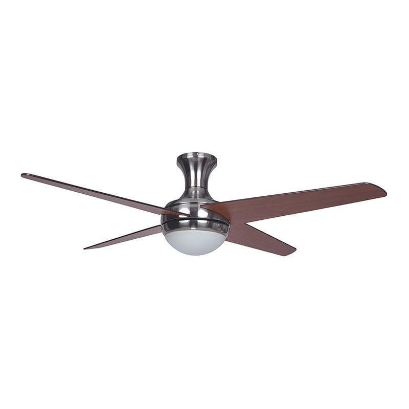 Yosemite Home Decor Taysom 2-Light 4-Blade Wood Ceiling Fan in Polished Nickel