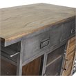 Yosemite Home Decor Jaxon Contemporary Wood Kitchen Island in Silver