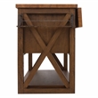 Yosemite Home Decor Wood Kitchen Island with Butcher Block Top in Brown