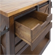 Yosemite Home Decor Wood Kitchen Island with Butcher Block Top in Brown