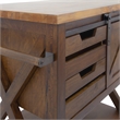 Yosemite Home Decor Wood Kitchen Island with Butcher Block Top in Brown