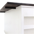 Yosemite Home Decor Wood Kitchen Island with Butcher Block Top in Logan White