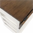 Yosemite Home Decor Wood Kitchen Island with Butcher Block Top in Logan White