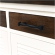 Yosemite Home Decor Wood Kitchen Island with Butcher Block Top in Logan White