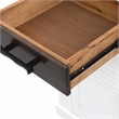 Yosemite Home Decor Wood Kitchen Island with Butcher Block Top in Logan White