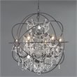 Yosemite Home Decor Contessa 6-Light Metal Chandelier in Matte Black
