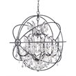 Yosemite Home Decor Contessa 6-Light Metal Chandelier in Matte Black
