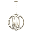 Yosemite Home Decor 6-Light Modern Stainless Steel Chandelier in Brass
