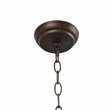 Yosemite Home Decor Orbs 6-Light Metal/Crystal Chandelier in Rustic Brown