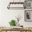 Yosemite Home Decor Skyline Ridge 4-Light Metal Frame Island Light in Bronze