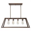 Yosemite Home Decor Skyline Ridge 4-Light Metal Frame Island Light in Bronze