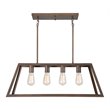 Yosemite Home Decor Skyline Ridge 4-Light Metal Frame Island Light in Bronze