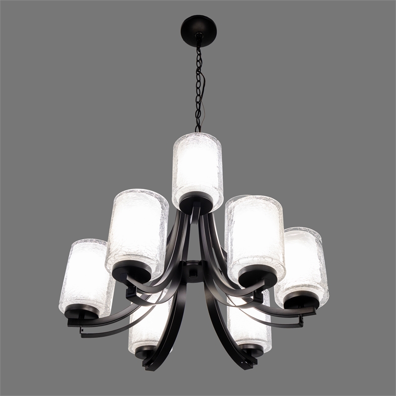 Yosemite Home Decor 9-Light Modern Classic Glass Chandelier in Oil Rubbed Bronze