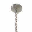 Yosemite Home Decor Ribbon Falls 9-Light Glass Chandelier in Nickel/White
