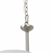 Yosemite Home Decor Ribbon Falls 9-Light Glass Chandelier in Nickel/White