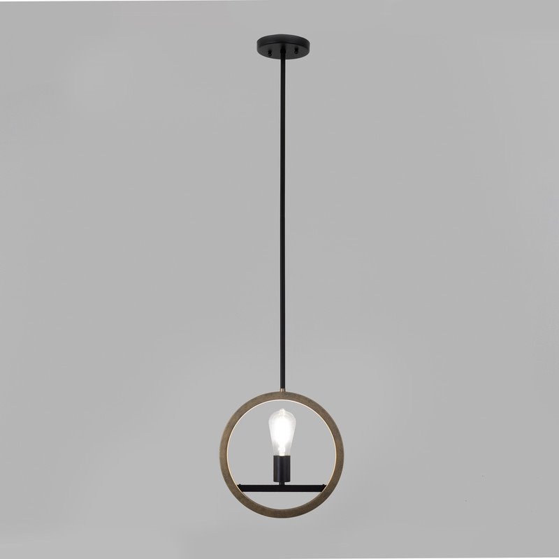 Yosemite Home Decor Unique Designs Paradoxical 1-Light Metal Pendant in Black