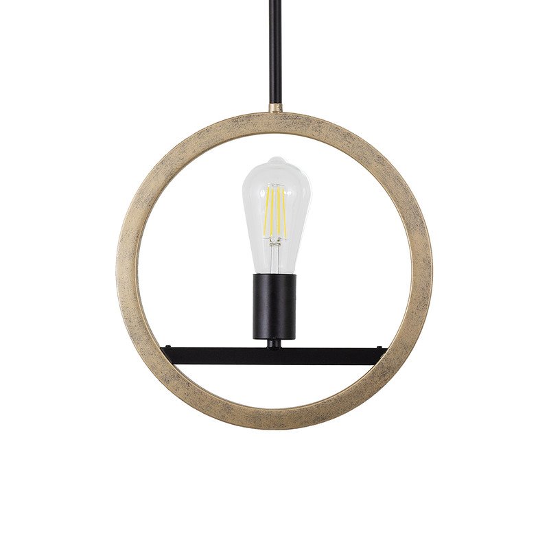 Yosemite Home Decor Unique Designs Paradoxical 1-Light Metal Pendant in Black