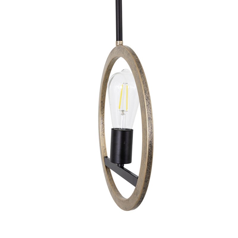 Yosemite Home Decor Unique Designs Paradoxical 1-Light Metal Pendant in Black