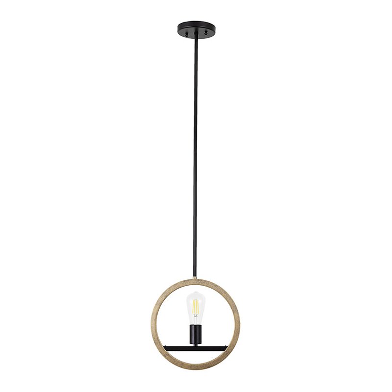 Yosemite Home Decor Unique Designs Paradoxical 1-Light Metal Pendant in Black