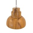 Yosemite Home Decor 1-Light Center Bowl Transitional Wood Pendant in Brown