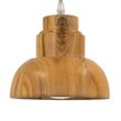 Yosemite Home Decor 1-Light Center Bowl Transitional Wood Pendant in Brown