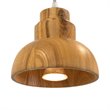 Yosemite Home Decor 1-Light Center Bowl Transitional Wood Pendant in Brown