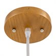 Yosemite Home Decor 1-Light Center Bowl Transitional Wood Pendant in Brown