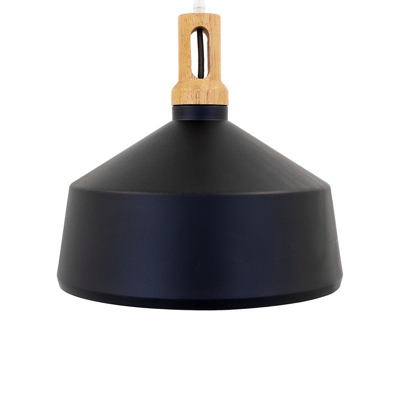 Yosemite Home Decor Noir 1-Light Transitional Aluminum Pendant in Black