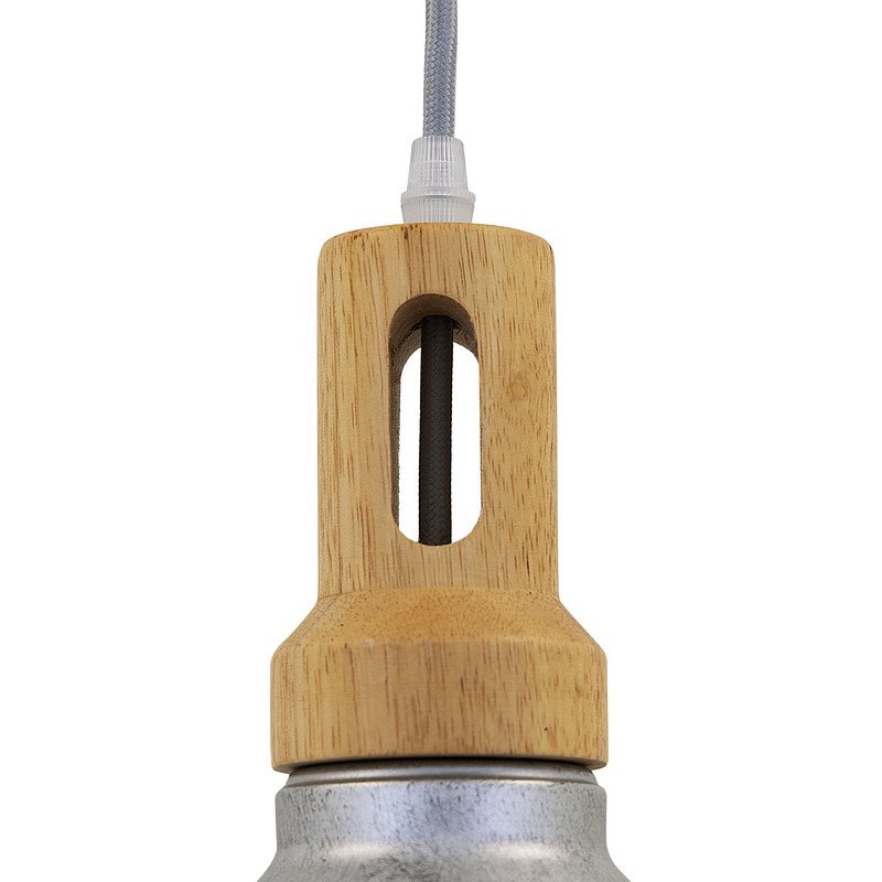 Yosemite Home Decor Gris Plateado 1-Light Aluminum Pendant in Silver
