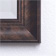 Yosemite Home Decor Medium Rectangle Beveled Glass Resin Casual Mirror in Bronze