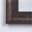 Yosemite Home Decor Medium Rectangle Beveled Glass Resin Casual Mirror in Bronze