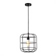 Yosemite Home Decor Hakissa 1-Light Transitional Metal Pendant in Black
