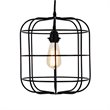 Yosemite Home Decor Hakissa 1-Light Transitional Metal Pendant in Black