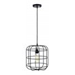 Yosemite Home Decor Hakissa 1-Light Transitional Metal Pendant in Black