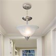 Yosemite Home Decor Ribbon Falls 2-Light Glass Pendant in Nickel