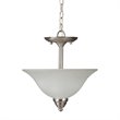 Yosemite Home Decor Ribbon Falls 2-Light Glass Pendant in Nickel