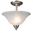 Yosemite Home Decor Ribbon Falls 2-Light Glass Pendant in Nickel