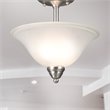 Yosemite Home Decor Ribbon Falls 2-Light Glass Pendant in Nickel