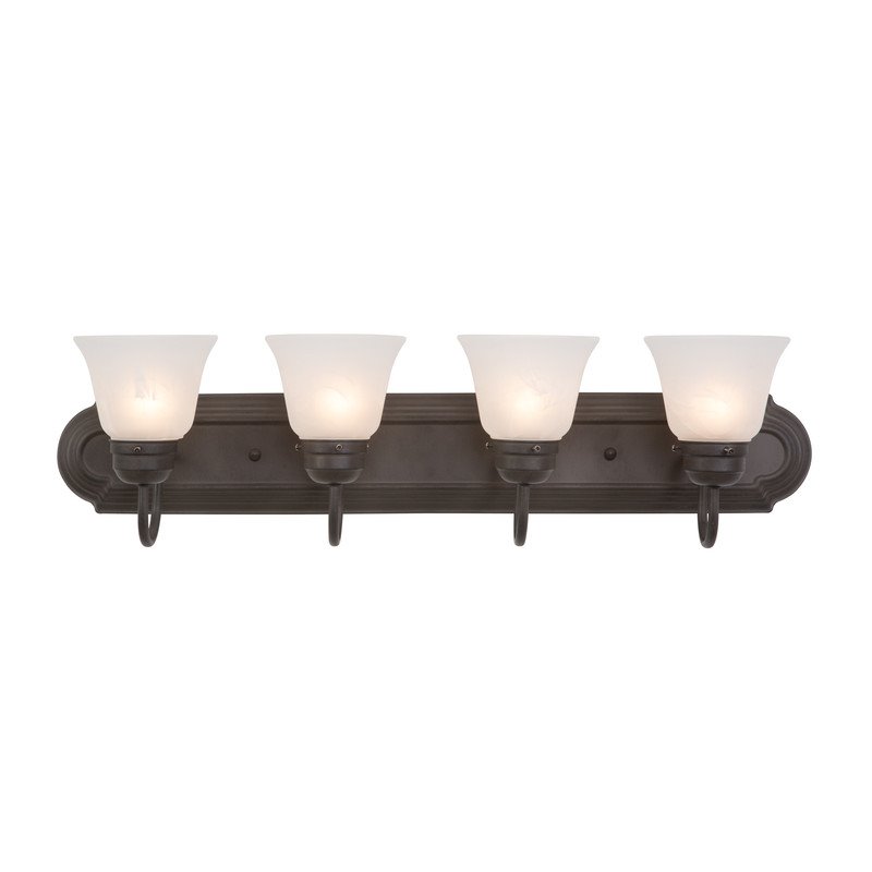 Yosemite Home Decor 4-Light Incandescent Glass Bathroom Vanity Lighting in Brown