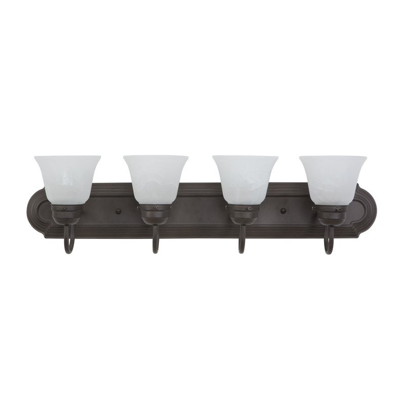 Yosemite Home Decor 4-Light Incandescent Glass Bathroom Vanity Lighting in Brown