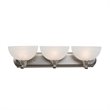 Yosemite Home Decor Glacier Point 3-Light Glass Vanity Light in Nickel