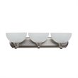 Yosemite Home Decor Glacier Point 3-Light Glass Vanity Light in Nickel