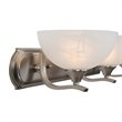 Yosemite Home Decor Glacier Point 3-Light Glass Vanity Light in Nickel