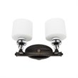 Yosemite Home Decor Mitchell Peak 2-Light Glass Vanity Light in Bronze